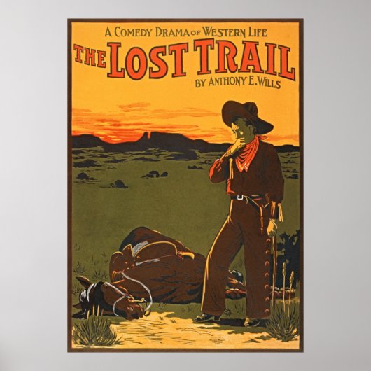 Stap in het Wilde Westen: 'The Lost Trail' Poster (Voorkant)