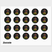 Stap in Juneteenth Black Afro vrouw dragen Ronde Sticker (Vel)