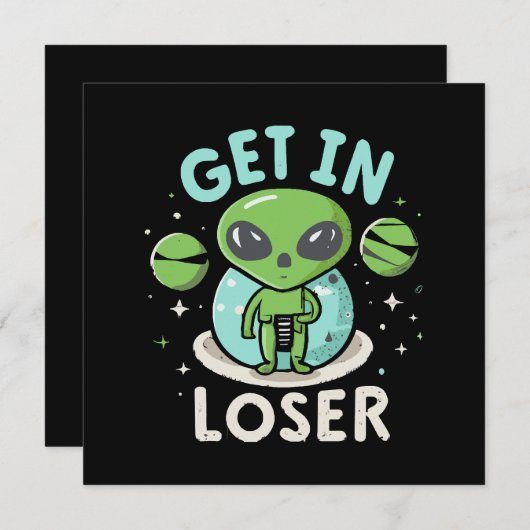 Stap in Loser Alien UFO Grappig (Voorkant / Achterkant)