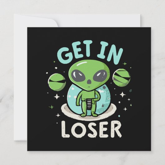 Stap in Loser Alien UFO Grappig (Achterkant)