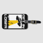 Stap in Loser, Funny UFO, Alien Abduction Bagagelabel (Voorkant (horizontaal))