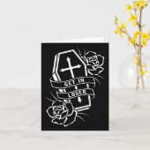 Stap in Loser Punk Gothic Tattoo Coffin Kaart (Gele Bloem)