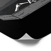 Stap in Loser Skelet in Coffin Halloween Fun Manne Poster (Hoek)