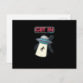 Stap in Loser UFO Space Ship Alien Abduction Feestdagenkaart (Voorkant / Achterkant)