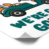 Stap in Loser We gaan golfen Funny Retro Golf Poster (Hoek)