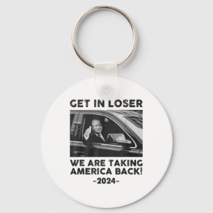 Stap in Loser We praten over Amerika terug Trump 2 Sleutelhanger