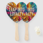 Stap in loyaliteit handwaaier (Voorkant en achterkant)