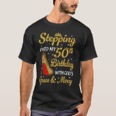 Stap in mijn 50e verjaardag Vrouwen Leopard High T-shirt (Voorkant)