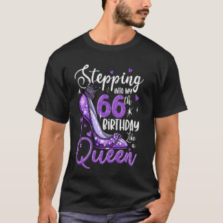 Stap in mijn 66e verjaardag 66 jaar oude cadeau W T-shirt