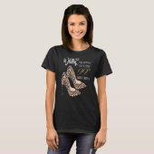 Stap in mijn 99e verjaardag Leopard Print Cheet T-shirt (Voorkant volledig)