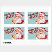 Stap in mijn buik grappige kerst rechthoekige sticker (Vel)