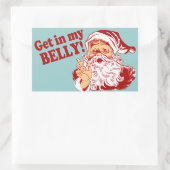 Stap in mijn buik grappige kerst rechthoekige sticker (Tas)