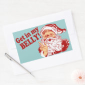 Stap in mijn buik grappige kerst rechthoekige sticker (Envelop)