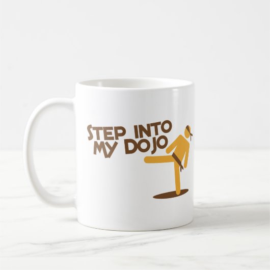 stap in mijn dojo katate-gevechtsontwerp koffiemok (Links)
