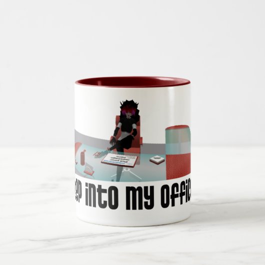 "Stap in mijn kantoor" mok (Center)