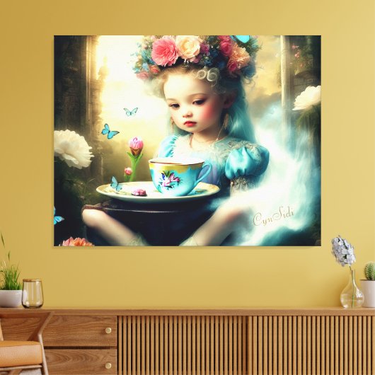 Stap in mijn wereld canvas afdruk (Insitu (Woonkamer))