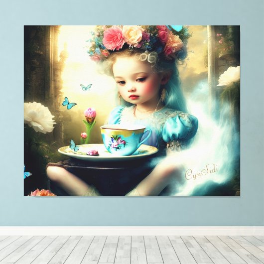 Stap in mijn wereld canvas afdruk (Insitu (Houten vloer))