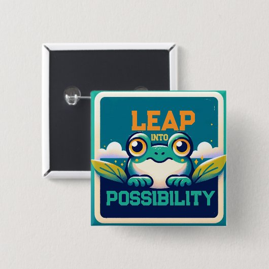 Stap in Mogelijkheid Vierkante Button 5,1 Cm (Voorkant /achterkant)