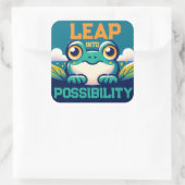 Stap in Mogelijkheid Vierkante Sticker (Tas)