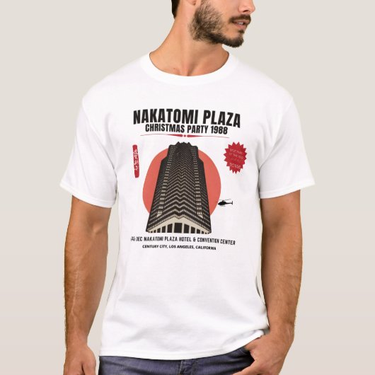 Stap in nostalgie met onze Nakatomi Plaza Christ T-shirt (Voorkant)