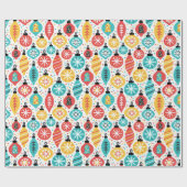 Stap in Nostalgie:  Ornamenten Wonderland Cadeaupapier (Vlak)