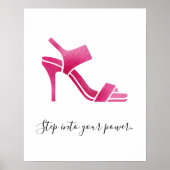 Stap in Power Inspirerend Poster (Voorkant)