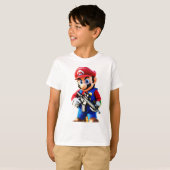 "Stap in Retro Coolness met onze White Mario Pri T-shirt (Voorkant volledig)