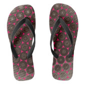 Stap in Retro Pop: Geo Bloom Teenslippers (Voetbed)