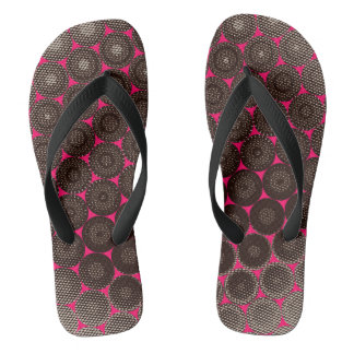 Stap in Retro Pop: Geo Bloom Teenslippers