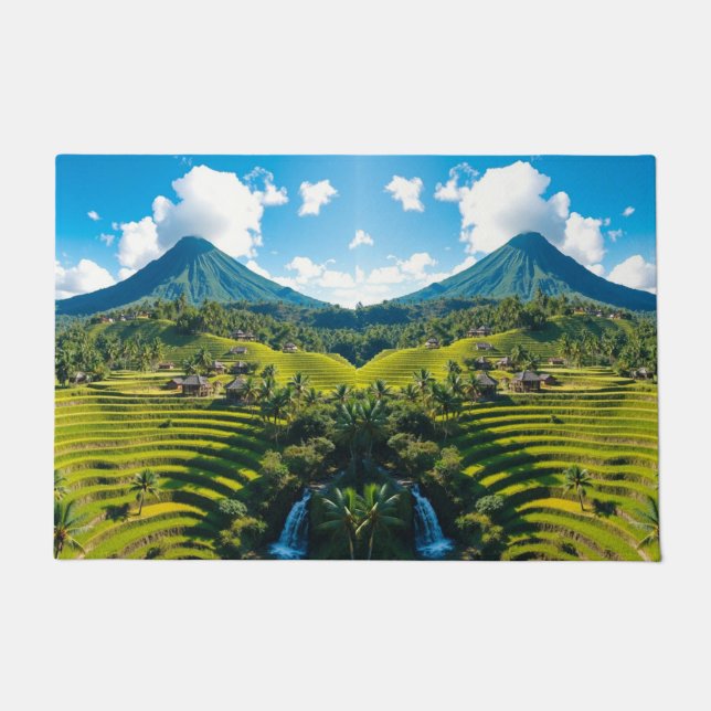 "Stap in sereniteit - Welkom thuis in Bali!" Deurmat (Voorkant)