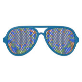 Stap in zomerblauwe golven Aviator Party Shades Aviator Zonnebril (Voorkant)