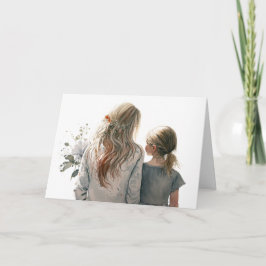 Stap mama Moederdag Waterverf Kaart