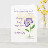 Stap mama op Moederdag Blessing Violet Flower Kaart (Gele Bloem)