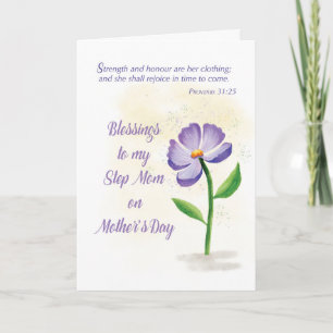 Stap mama op Moederdag Blessing Violet Flower Kaart