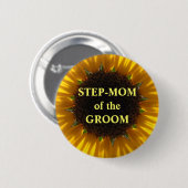 Stap mama van de bruidegom ronde button 5,7 cm (Voorkant /achterkant)