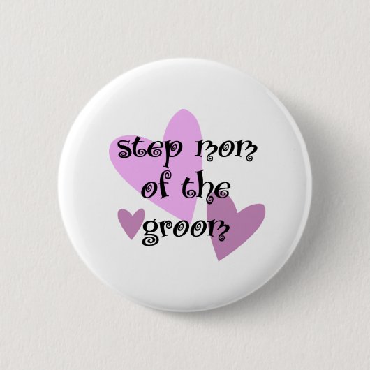 Stap mama van de Groom Ronde Button 5,7 Cm (Voorkant)