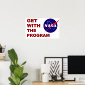 Stap met het programma poster (Thuiskantoor)