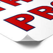 Stap met het programma poster (Hoek)
