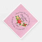 Stap Moeder Bonus mama Moederdag Servet (Hoek)