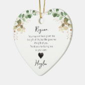 Stap Moeder van de bruid Groene Bloemen Waterverf Keramisch Ornament (Links)