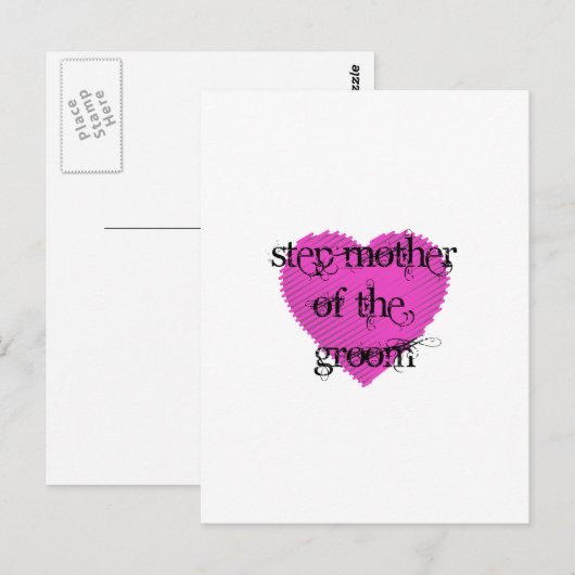 Stap Moeder van de Groom Briefkaart (Voorkant / Achterkant)