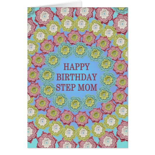 Stap Moeder Verjaardag haakbloemen (Voorkant)