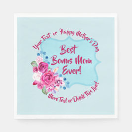 Stap Moederdag Bonus mam Verandering Tekst Gemidde Servet