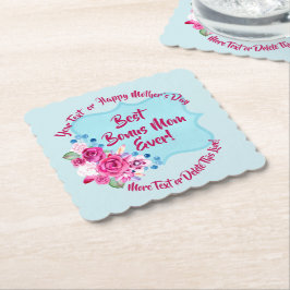 Stap Moederdag Bonus mam Verandering Tekst in werk Kartonnen Onderzetters