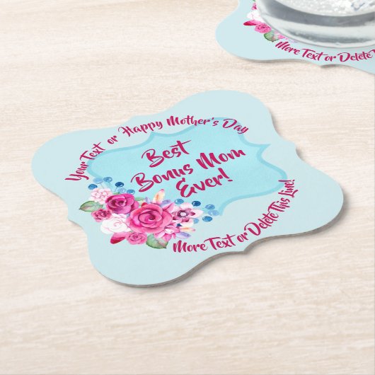 Stap Moederdag Bonus Mam Veranderingstekst Kartonnen Onderzetters (Gekanteld)