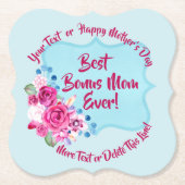 Stap Moederdag Bonus Mam Veranderingstekst Kartonnen Onderzetters (Voorkant)