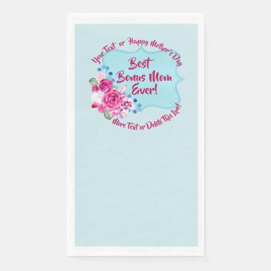 Stap Moederdag Bonus Mam Veranderingstekst Servet (Voorkant)