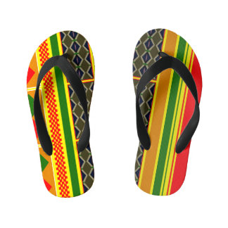 Stap naar de Beat: Kente Ritmes Kinder Teenslippers