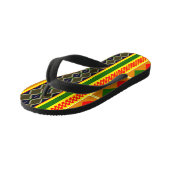 Stap naar de Beat: Kente Ritmes Kinder Teenslippers (Schuin)