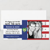 Stap naar het plaatje honkbal trouw save the date (Voorkant / Achterkant)